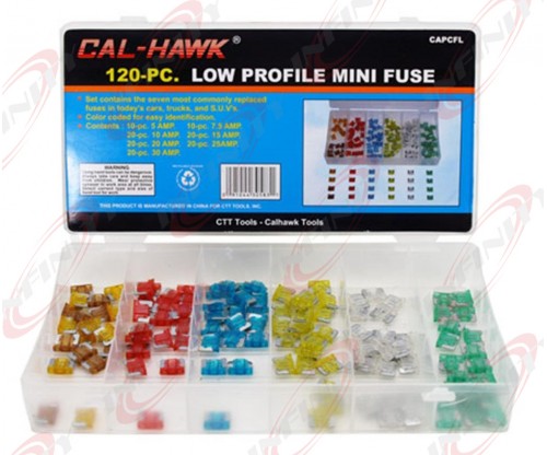 120PC Low Profile Assorted Color Coded Car Fuse Trucks SUV'S Auto Fuses